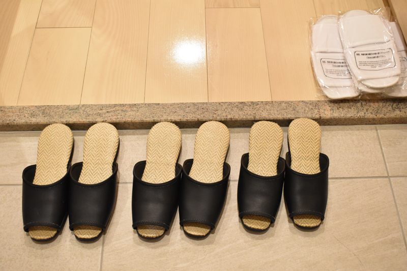Shoes in hotel room, Hakone
